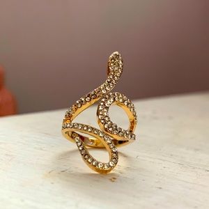 Diamond snake ring